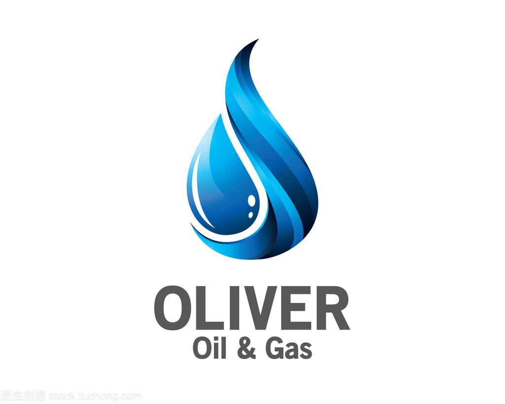 3d 的石油和天然气的标志设计。炫彩 3d 石油和天然气标志矢量